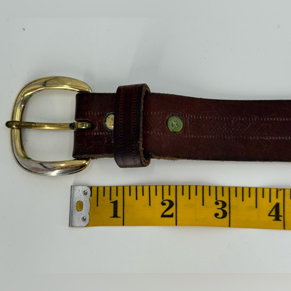 Vintage Men’s Brown Leather Belt 42 - Picture 7 of 9